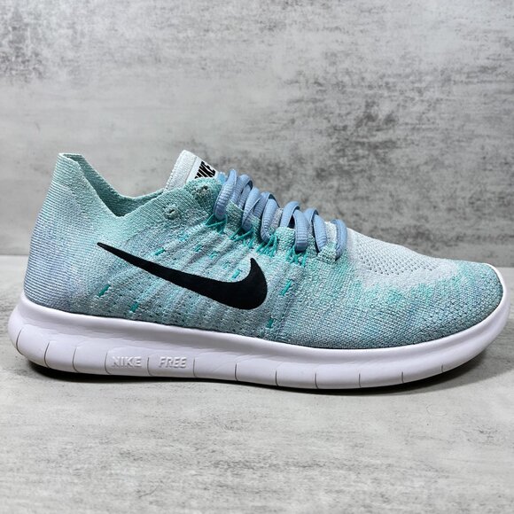 Nike Free RN Flyknit Running Shoes - Women's Size 7.5 - Blue - Picture 4 of 10